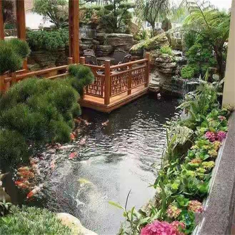 建德大型庭院假山鱼池景观设计